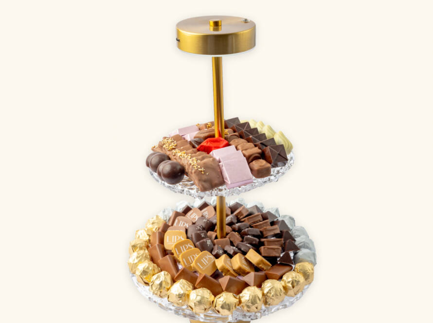 SERVITEUR VERRE SCULPTÉ